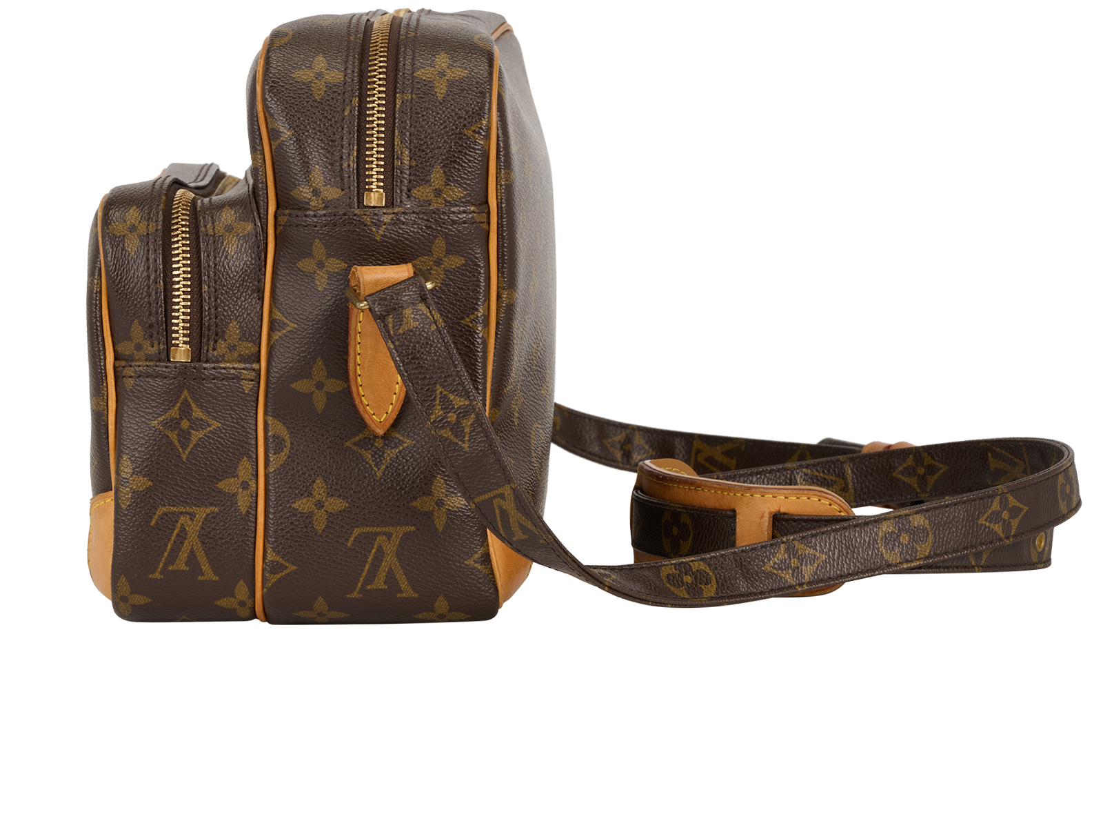 Nile Crossbody, &pound;695, Handbags, Beige/Brown, Canvas, Bottom view